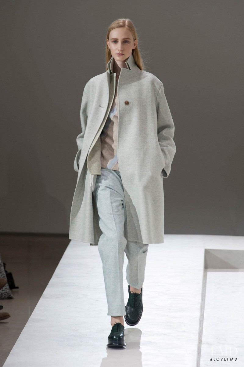 Charlotte Lindvig featured in  the Jil Sander fashion show for Autumn/Winter 2014