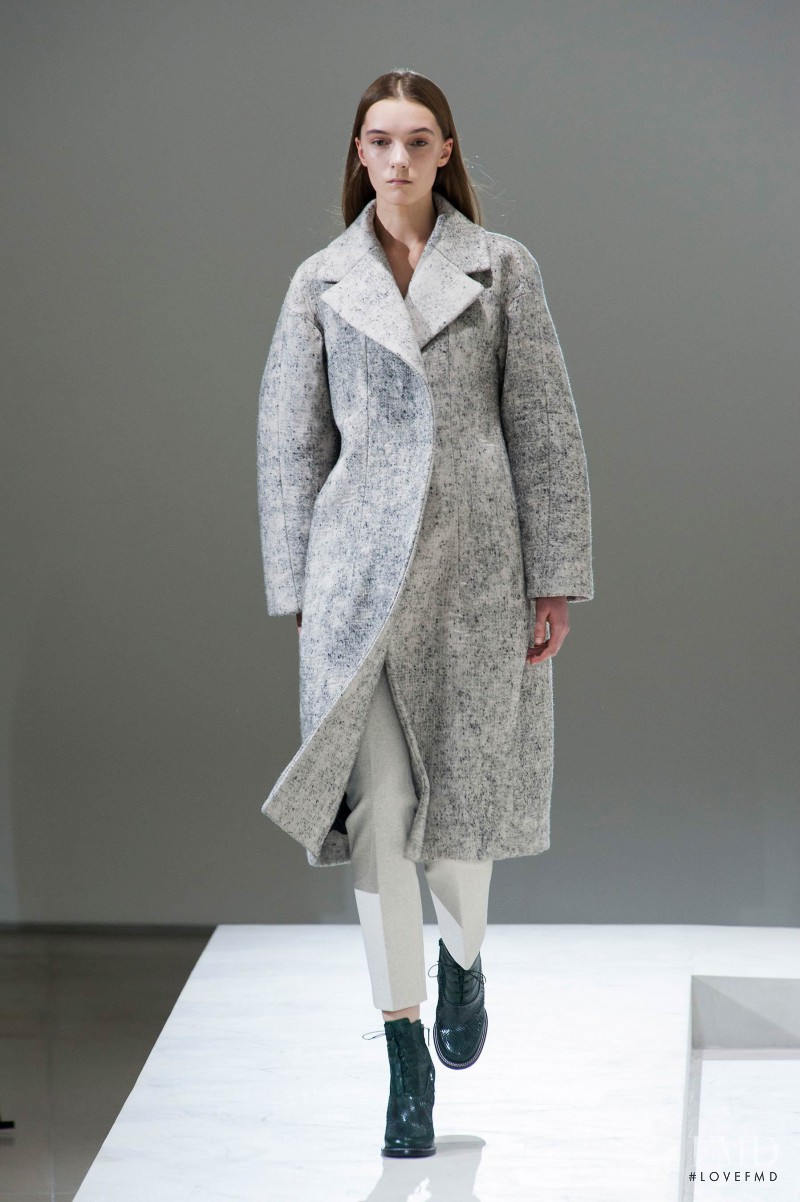 Irina Liss featured in  the Jil Sander fashion show for Autumn/Winter 2014