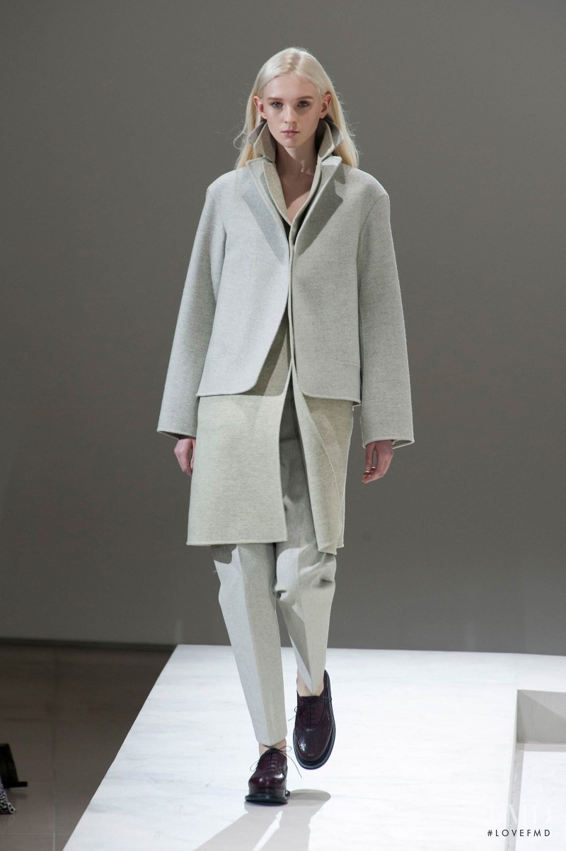 Nastya Sten featured in  the Jil Sander fashion show for Autumn/Winter 2014