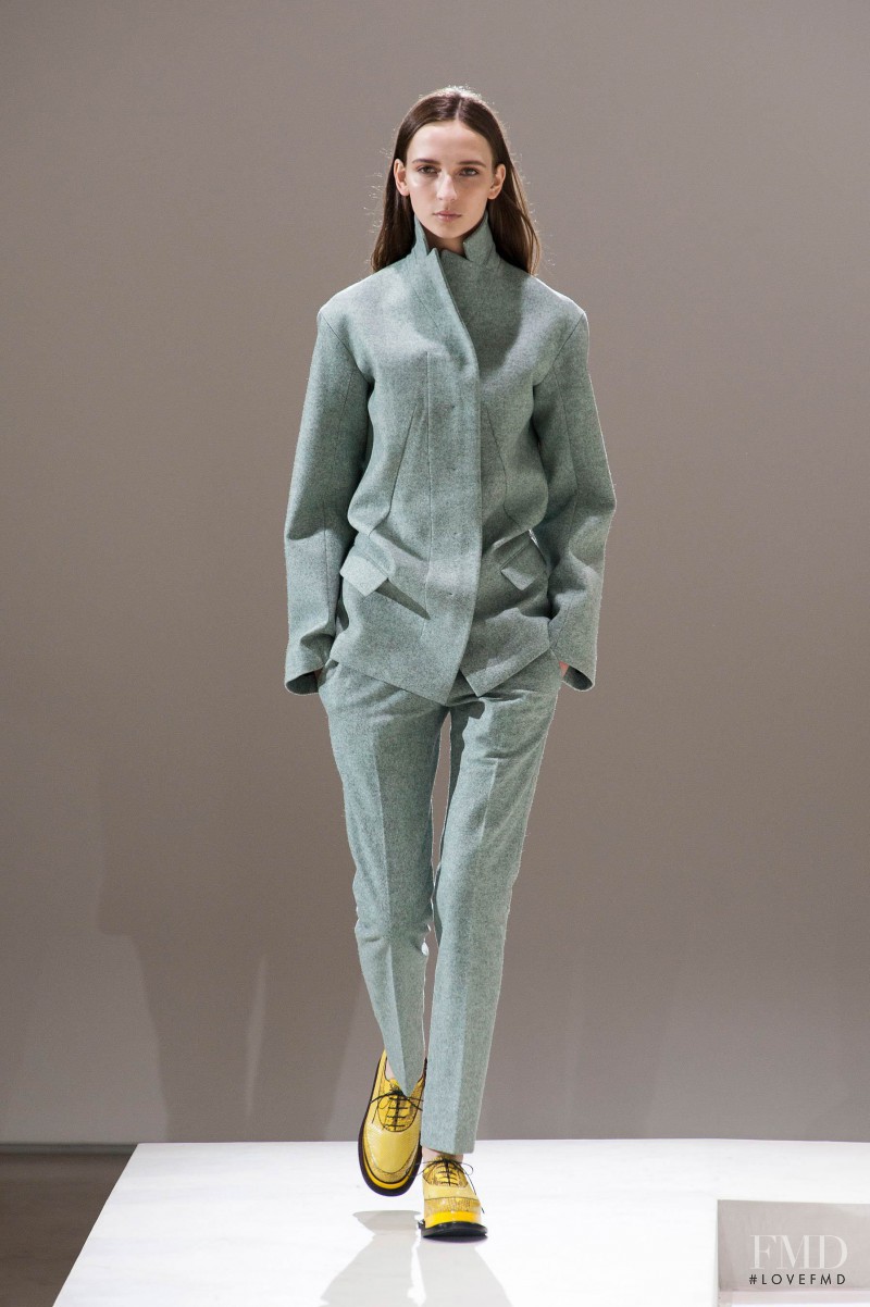 Waleska Gorczevski featured in  the Jil Sander fashion show for Autumn/Winter 2014