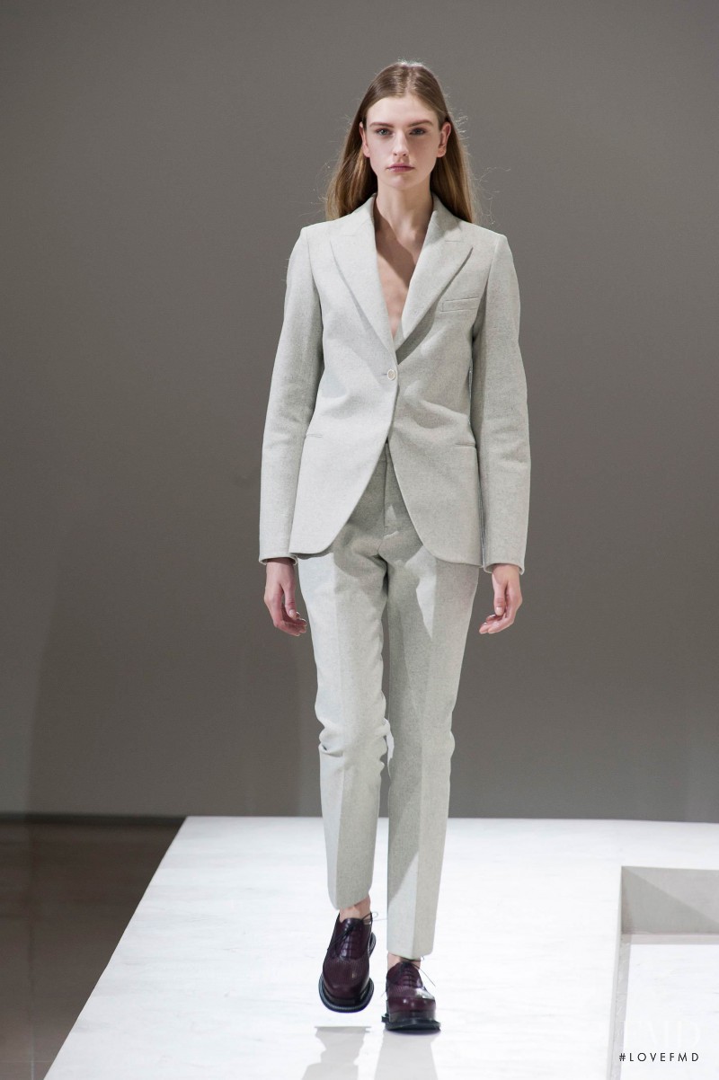 Ieva Palionyte featured in  the Jil Sander fashion show for Autumn/Winter 2014