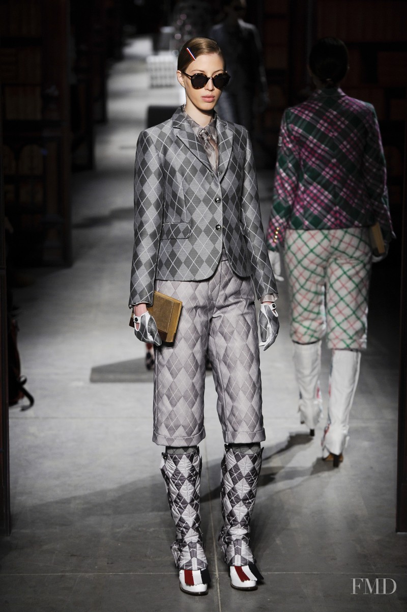 Chiara Mazzoleni featured in  the Moncler Gamme Bleu fashion show for Autumn/Winter 2014