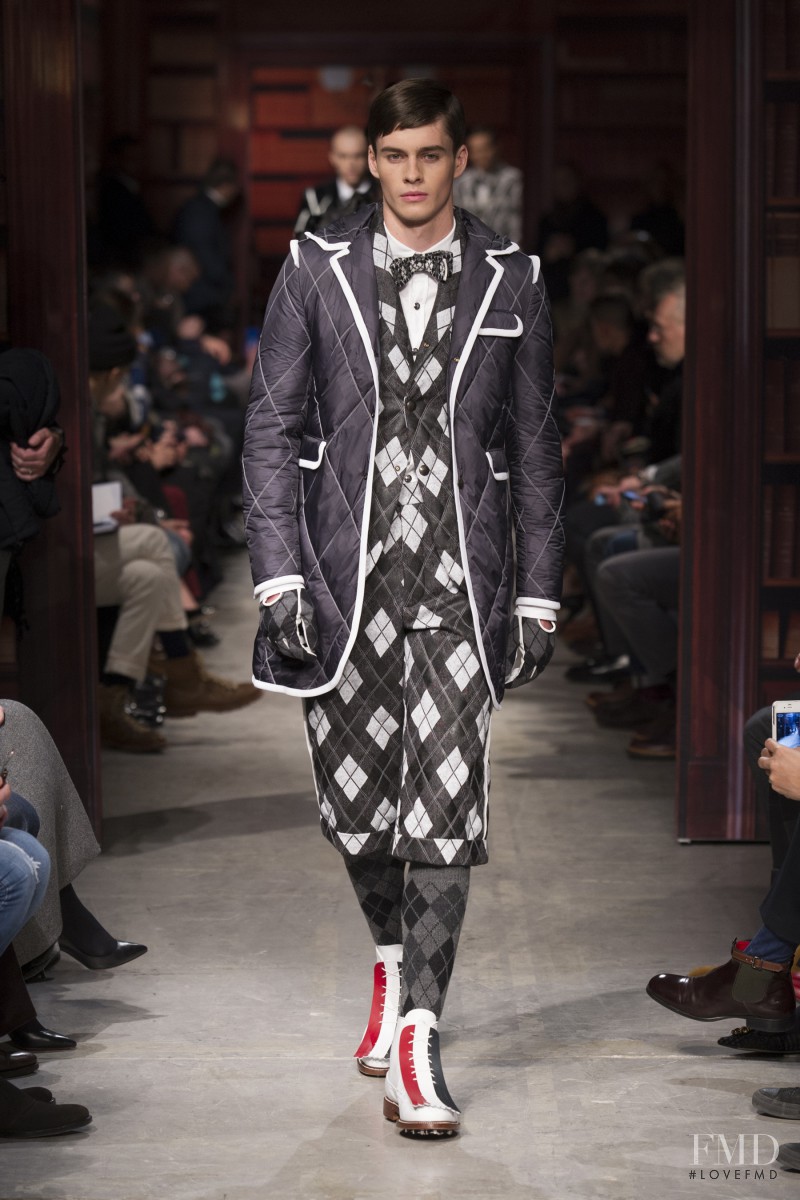 Joe Collier featured in  the Moncler Gamme Bleu fashion show for Autumn/Winter 2014