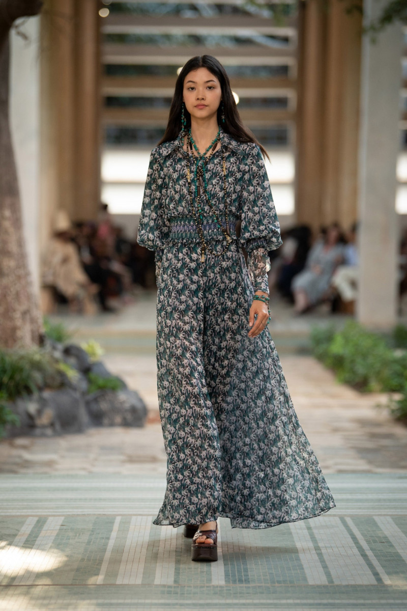 Mika Schneider featured in  the Chanel fashion show for Pre-Fall 2023