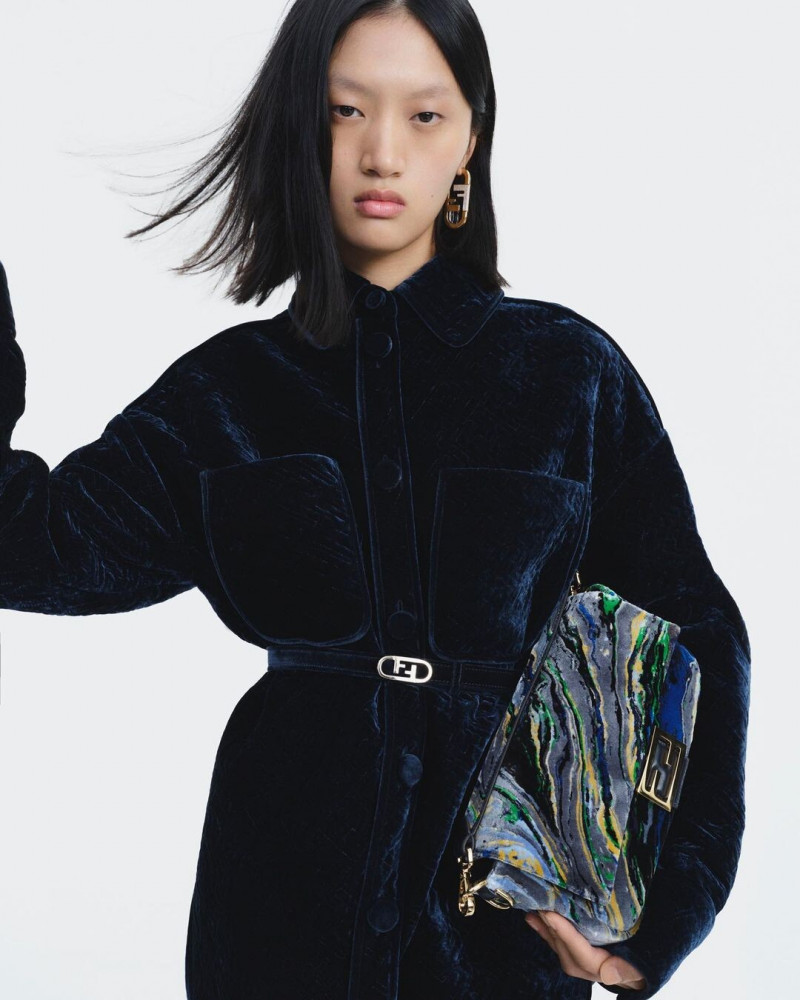 Yilan Hua featured in  the Fendi advertisement for Winter 2021