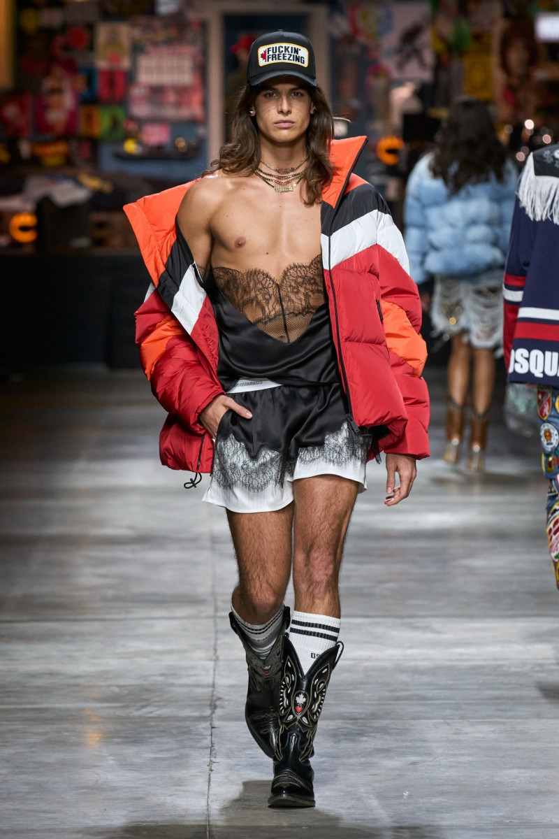 Fernando Casablancas featured in  the DSquared2 fashion show for Autumn/Winter 2023