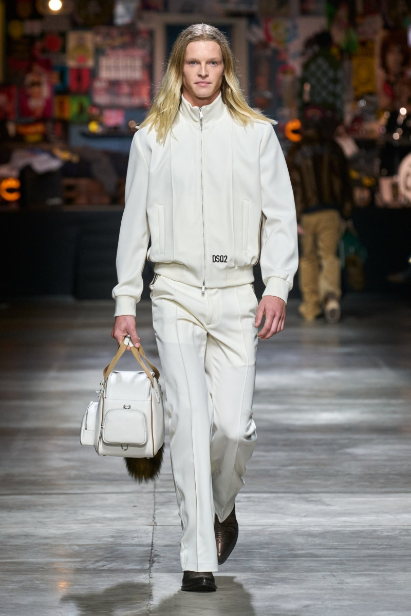 Luke Champion featured in  the DSquared2 fashion show for Autumn/Winter 2023