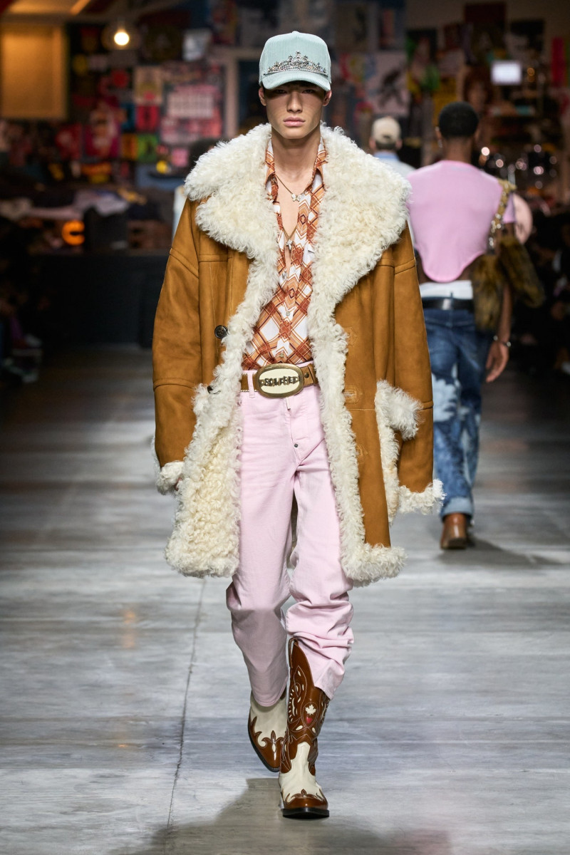 Brando Erba featured in  the DSquared2 fashion show for Autumn/Winter 2023