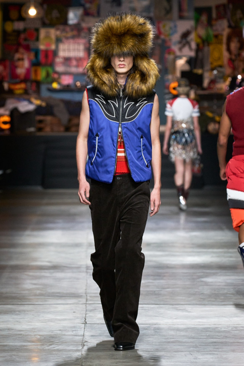 Kaan Canbulat featured in  the DSquared2 fashion show for Autumn/Winter 2023