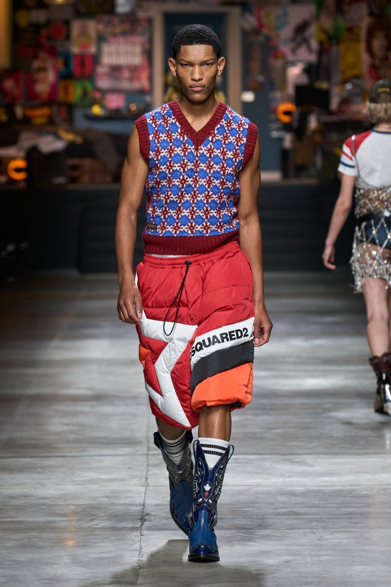 Brian Whitby featured in  the DSquared2 fashion show for Autumn/Winter 2023