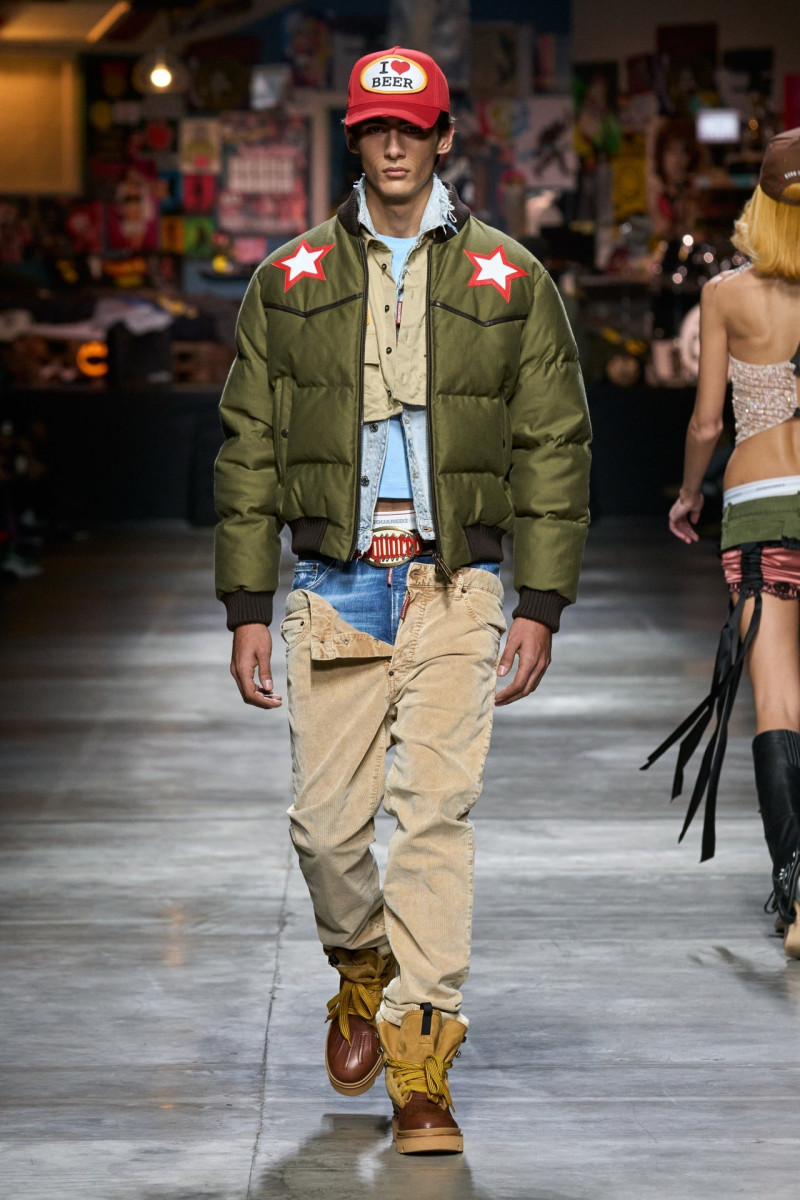 Akbar Shamji featured in  the DSquared2 fashion show for Autumn/Winter 2023