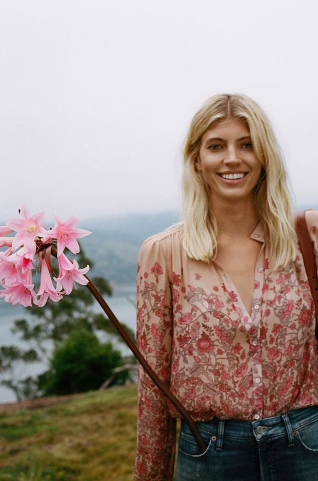 Devon Windsor featured in  the Lucky Brand advertisement for Holiday 2018