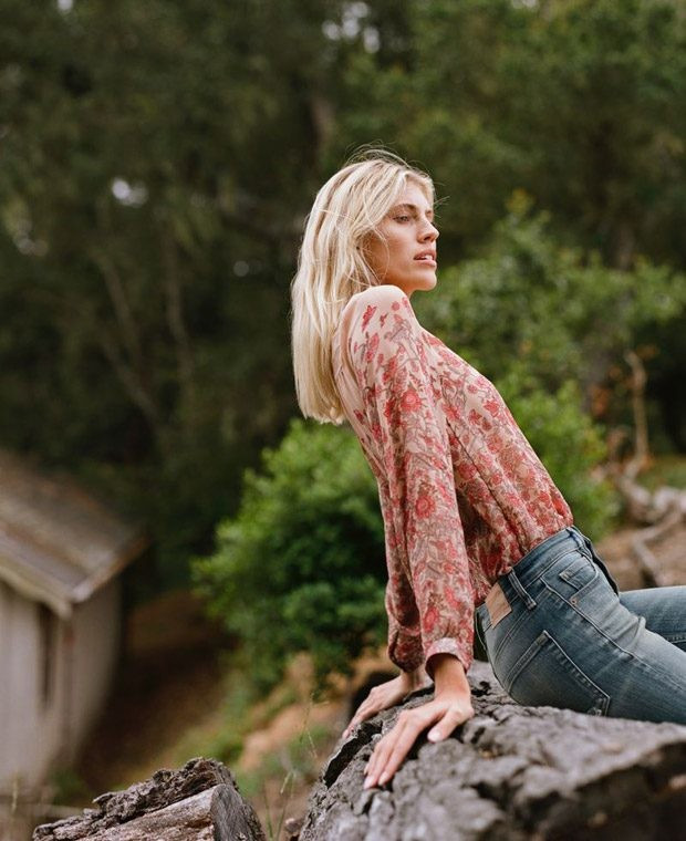 Devon Windsor featured in  the Lucky Brand advertisement for Holiday 2018