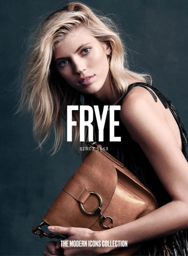 Devon Windsor featured in  the Frye advertisement for Spring/Summer 2017