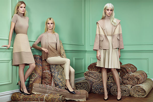 Devon Windsor featured in  the MaxMara Studio advertisement for Autumn/Winter 2014