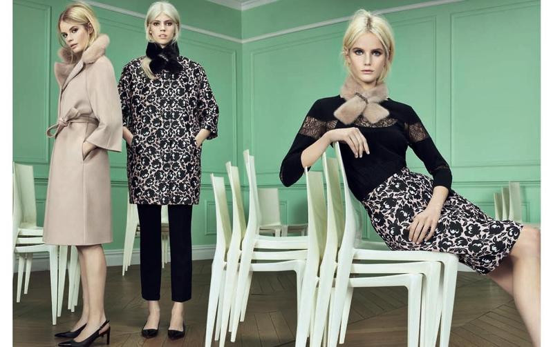 Devon Windsor featured in  the MaxMara Studio advertisement for Autumn/Winter 2014