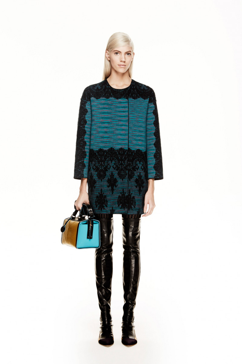 Devon Windsor featured in  the M Missoni lookbook for Pre-Fall 2014