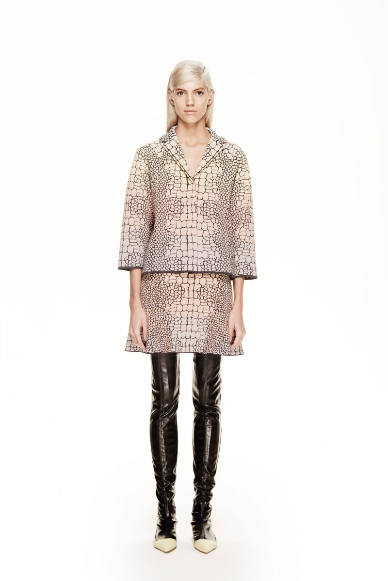 Devon Windsor featured in  the M Missoni lookbook for Pre-Fall 2014