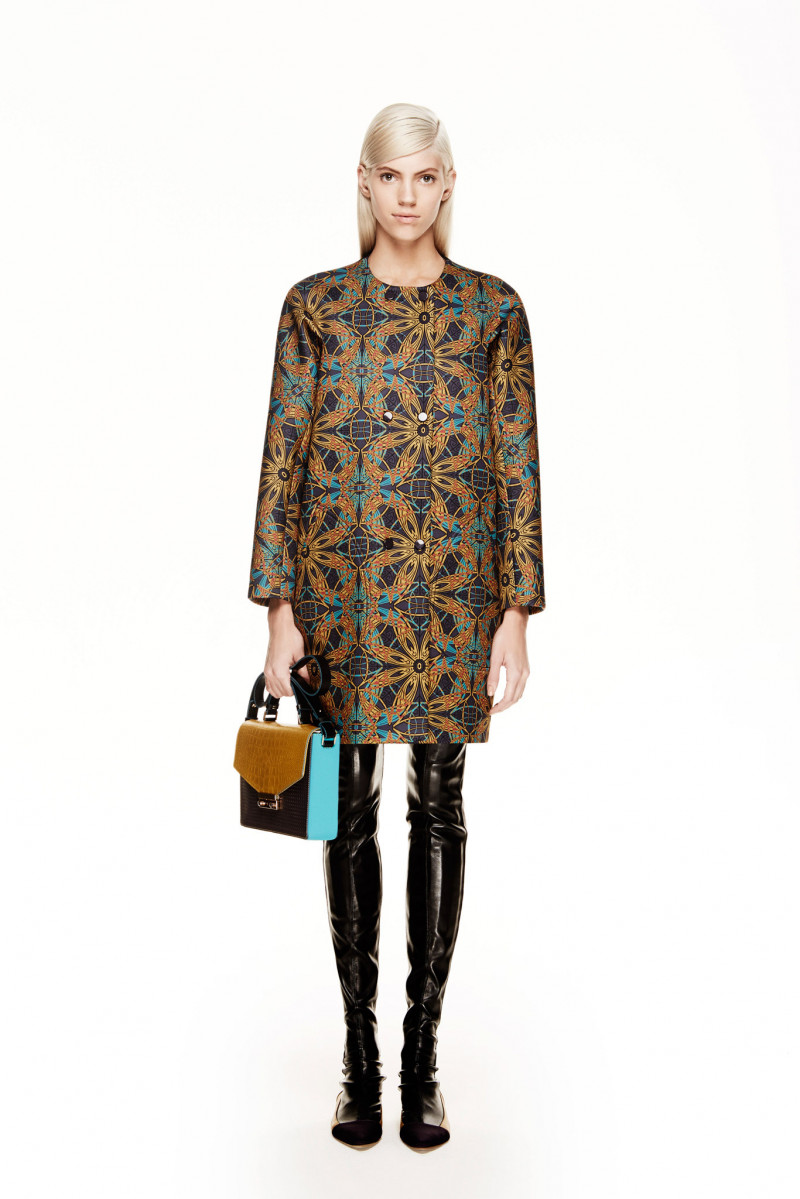 Devon Windsor featured in  the M Missoni lookbook for Pre-Fall 2014