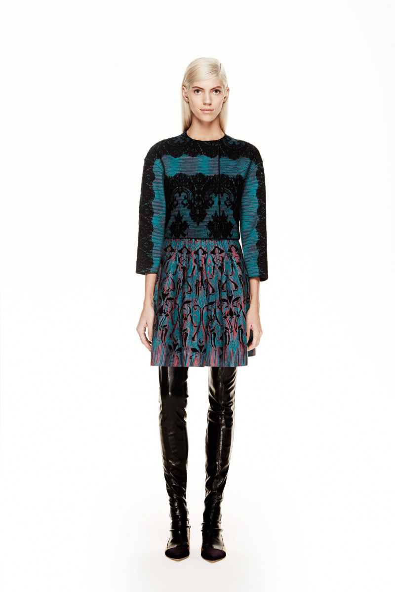 Devon Windsor featured in  the M Missoni lookbook for Pre-Fall 2014