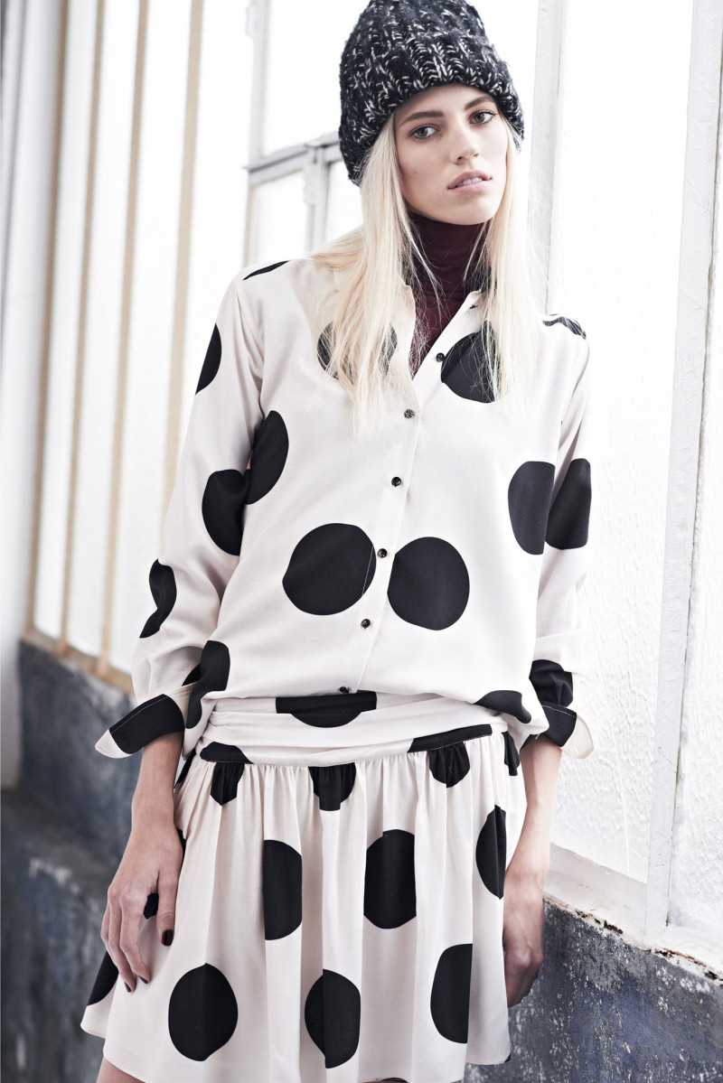 Devon Windsor featured in  the Paul et Joe lookbook for Pre-Fall 2014