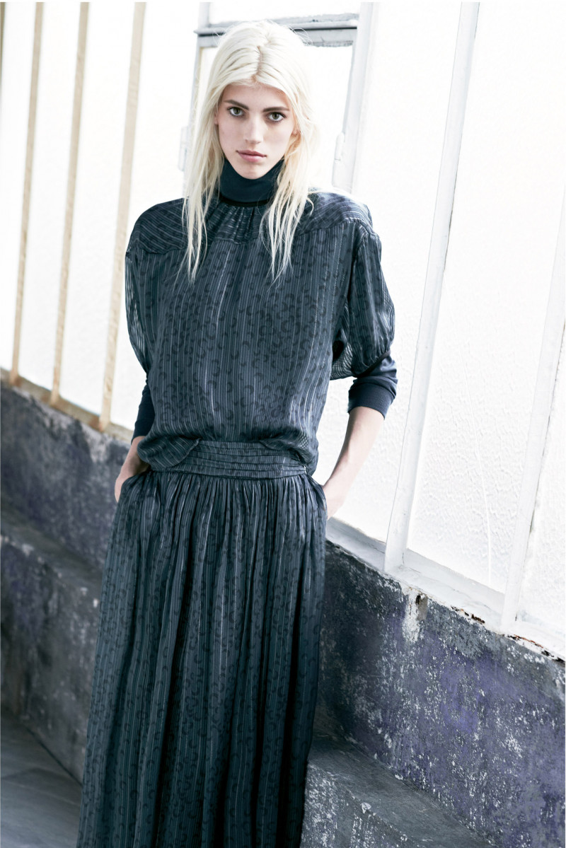 Devon Windsor featured in  the Paul et Joe lookbook for Pre-Fall 2014