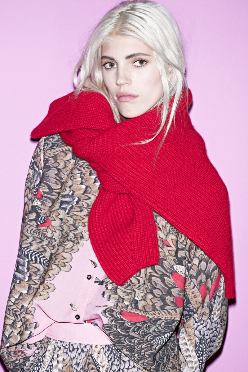 Devon Windsor featured in  the Paul et Joe lookbook for Pre-Fall 2014