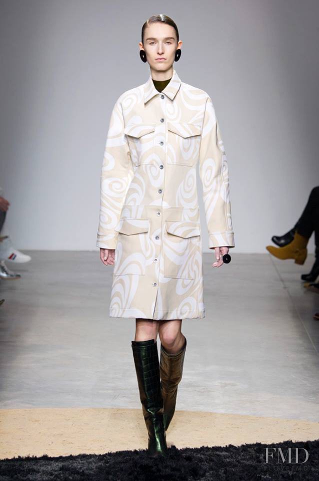 Manuela Frey featured in  the Acne Studios fashion show for Autumn/Winter 2014