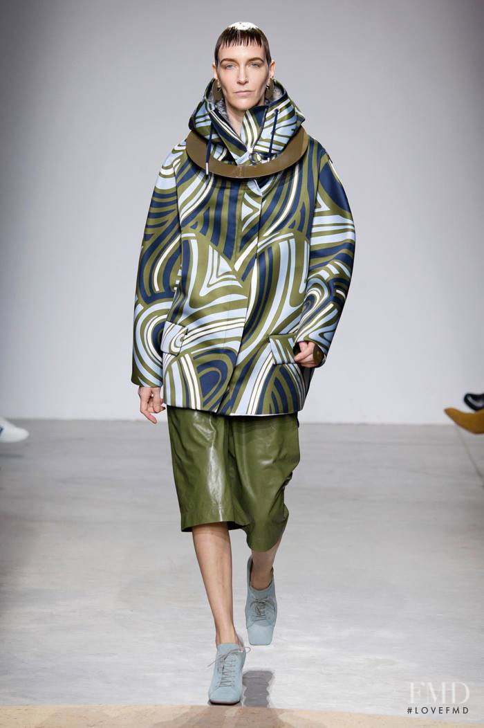 Hannelore Knuts featured in  the Acne Studios fashion show for Autumn/Winter 2014