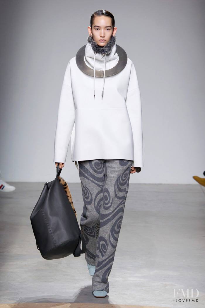 Mona Matsuoka featured in  the Acne Studios fashion show for Autumn/Winter 2014