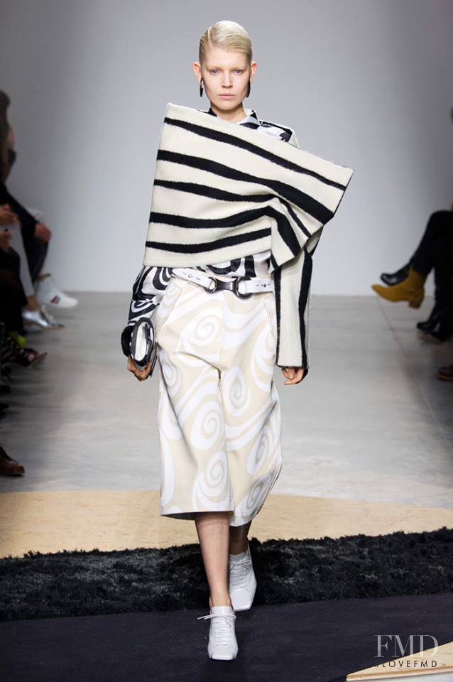 Ola Rudnicka featured in  the Acne Studios fashion show for Autumn/Winter 2014