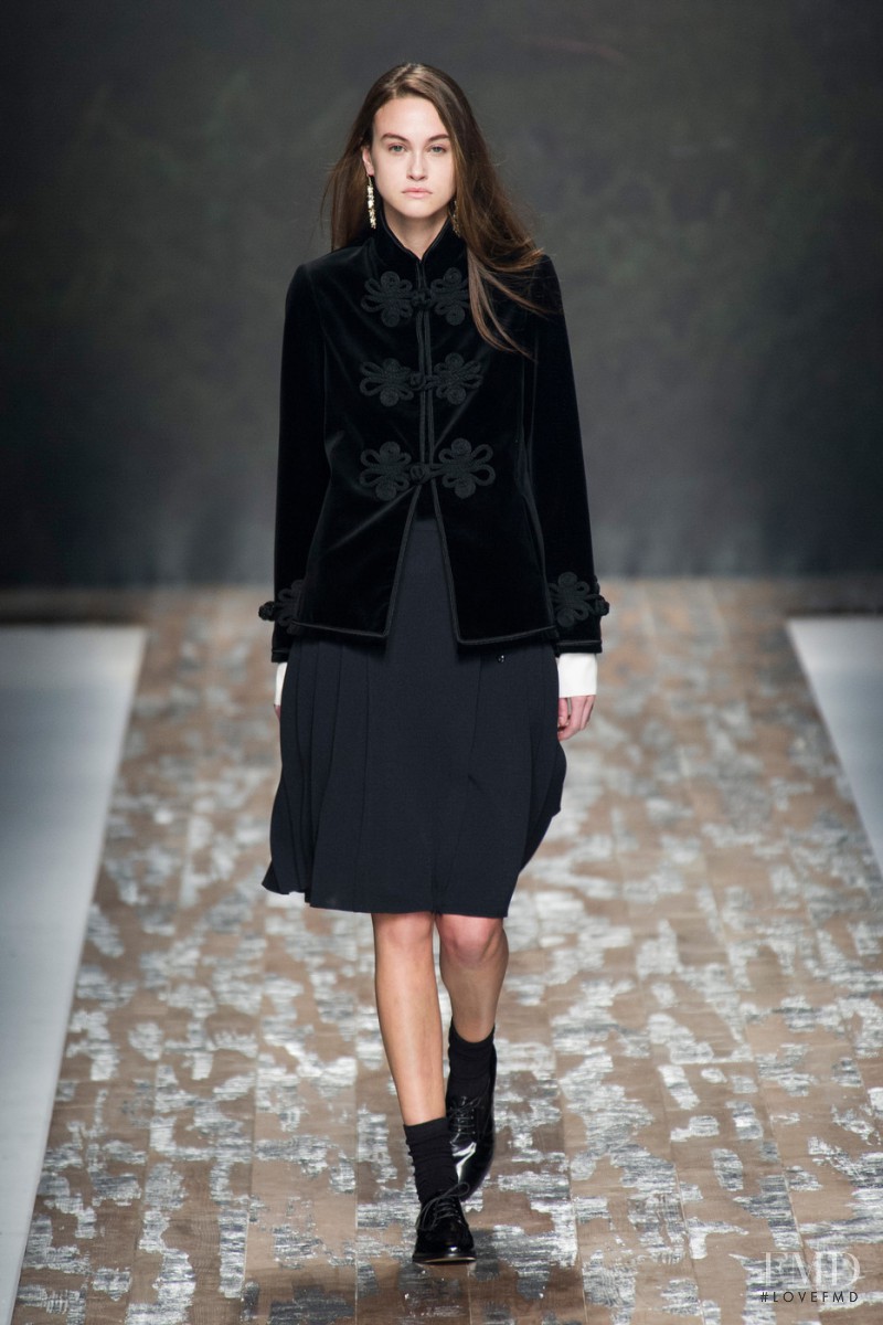 Sarah English featured in  the be Blumarine fashion show for Autumn/Winter 2013