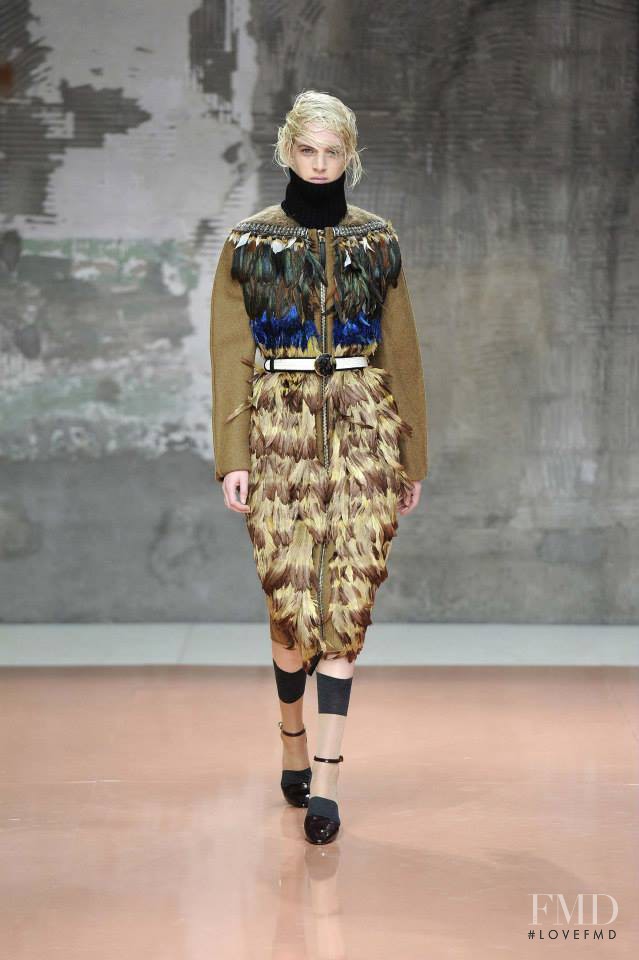 Ashleigh Good featured in  the Marni fashion show for Autumn/Winter 2014