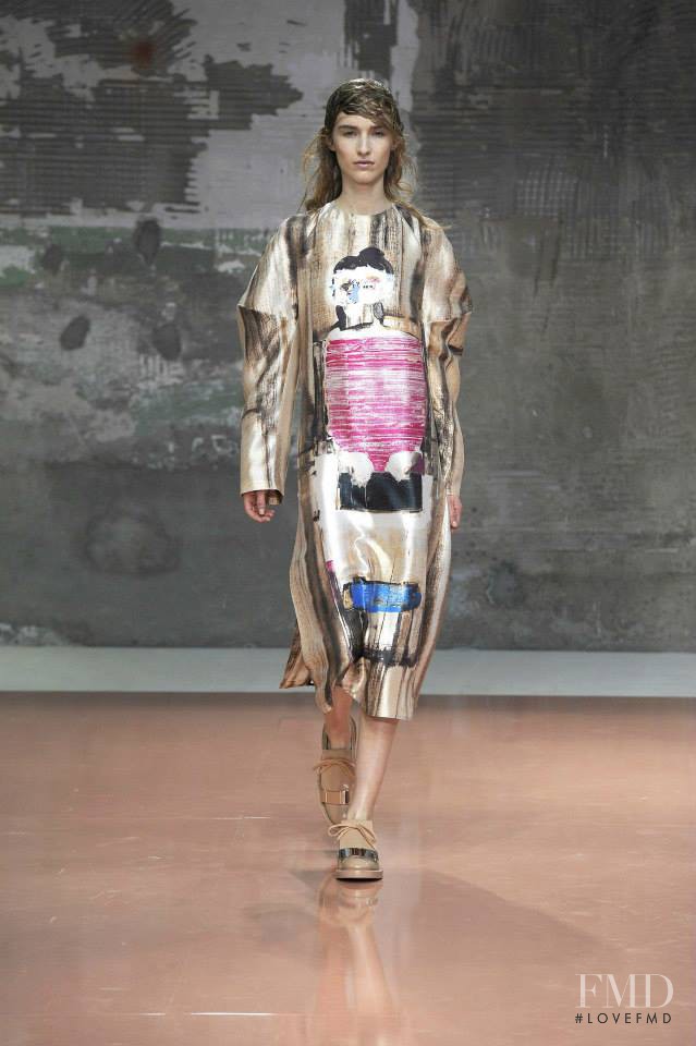 Manuela Frey featured in  the Marni fashion show for Autumn/Winter 2014