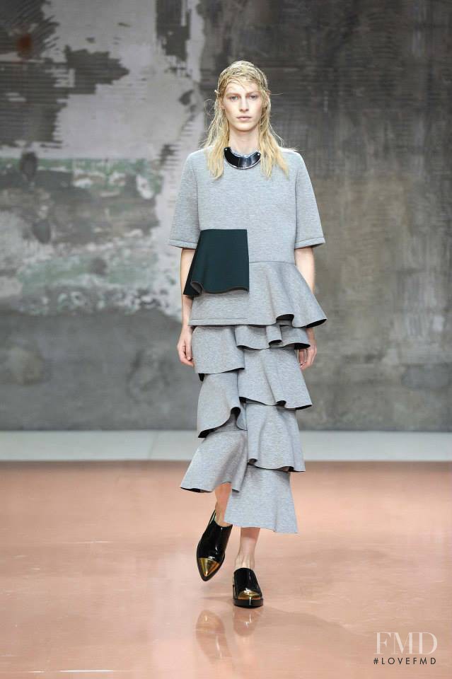 Julia Nobis featured in  the Marni fashion show for Autumn/Winter 2014