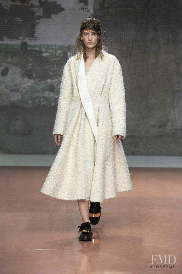 Valerija Kelava featured in  the Marni fashion show for Autumn/Winter 2014