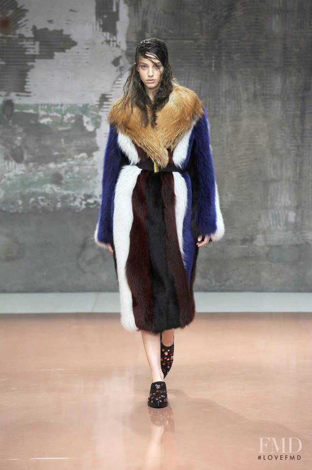 Larissa Marchiori featured in  the Marni fashion show for Autumn/Winter 2014