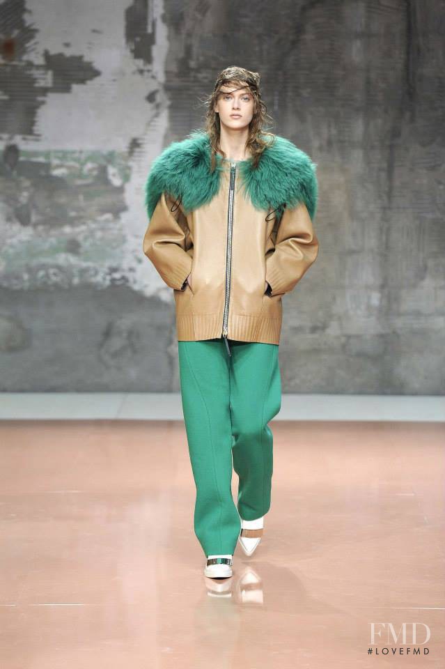 Tess Hellfeuer featured in  the Marni fashion show for Autumn/Winter 2014