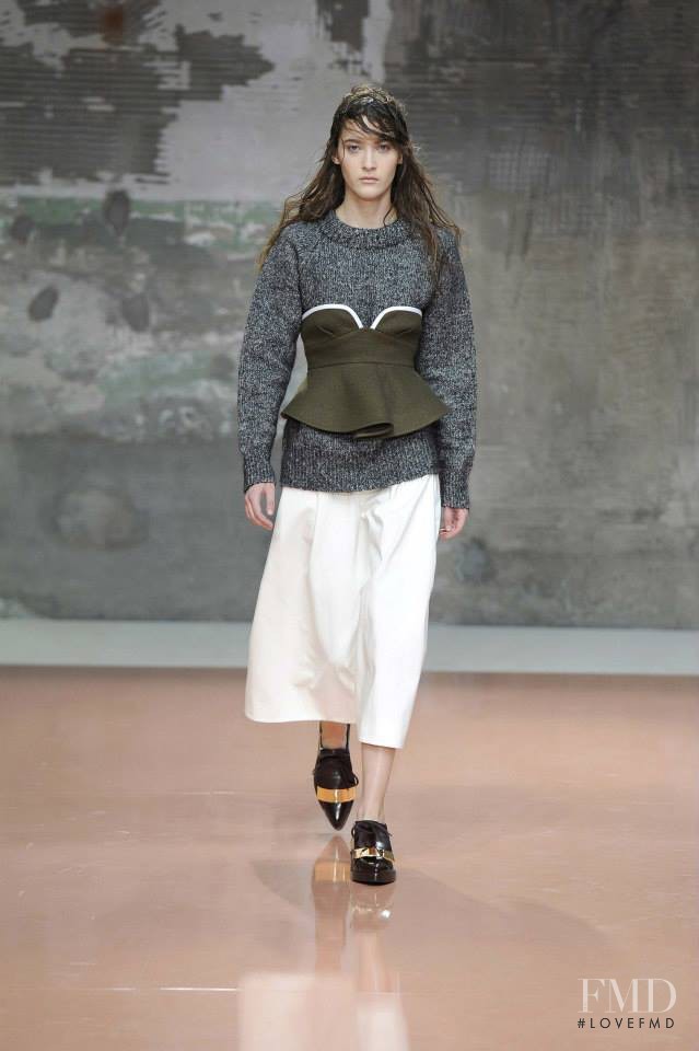 Emma Waldo featured in  the Marni fashion show for Autumn/Winter 2014