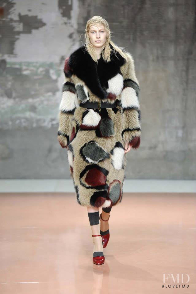 Julia Nobis featured in  the Marni fashion show for Autumn/Winter 2014