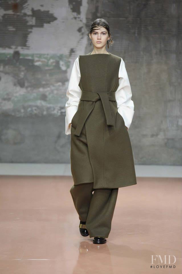 Valery Kaufman featured in  the Marni fashion show for Autumn/Winter 2014