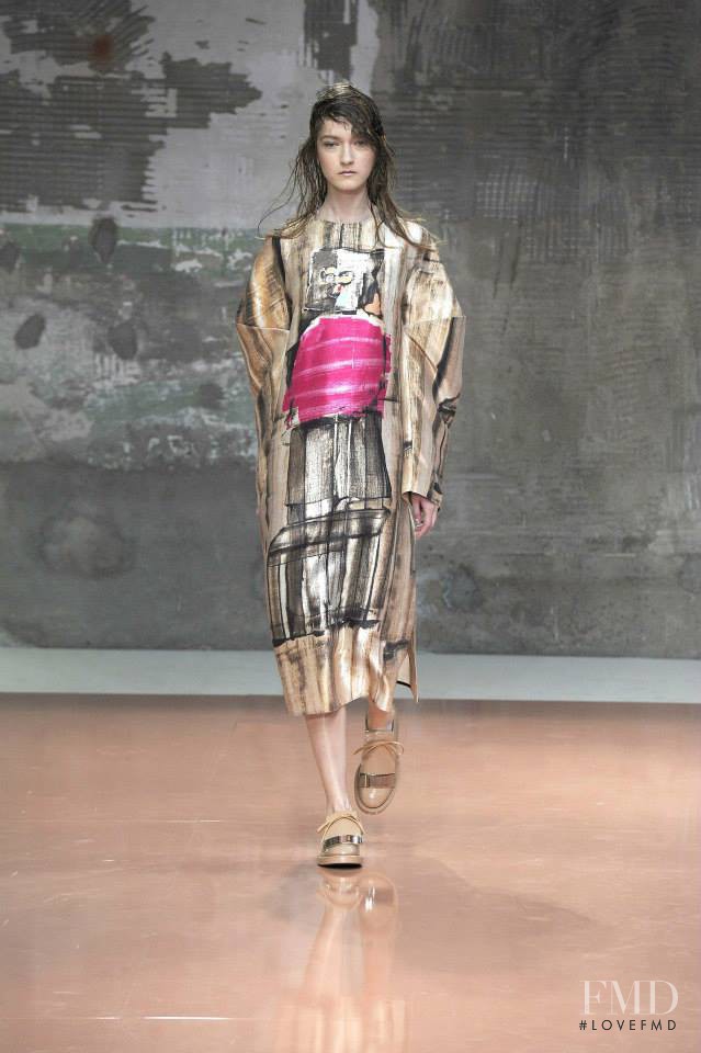 Kasia Jujeczka featured in  the Marni fashion show for Autumn/Winter 2014
