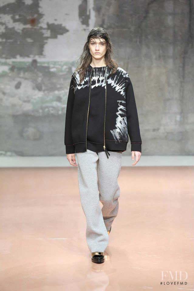 Ronja Furrer featured in  the Marni fashion show for Autumn/Winter 2014