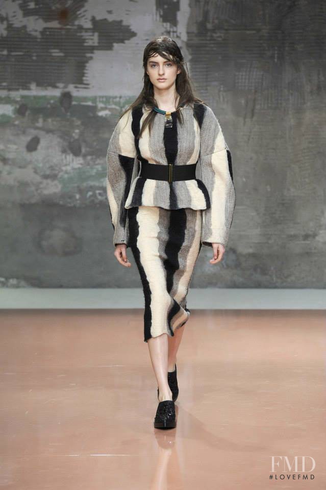 Georgia Taylor featured in  the Marni fashion show for Autumn/Winter 2014