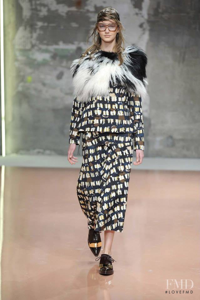 Marije Kea featured in  the Marni fashion show for Autumn/Winter 2014
