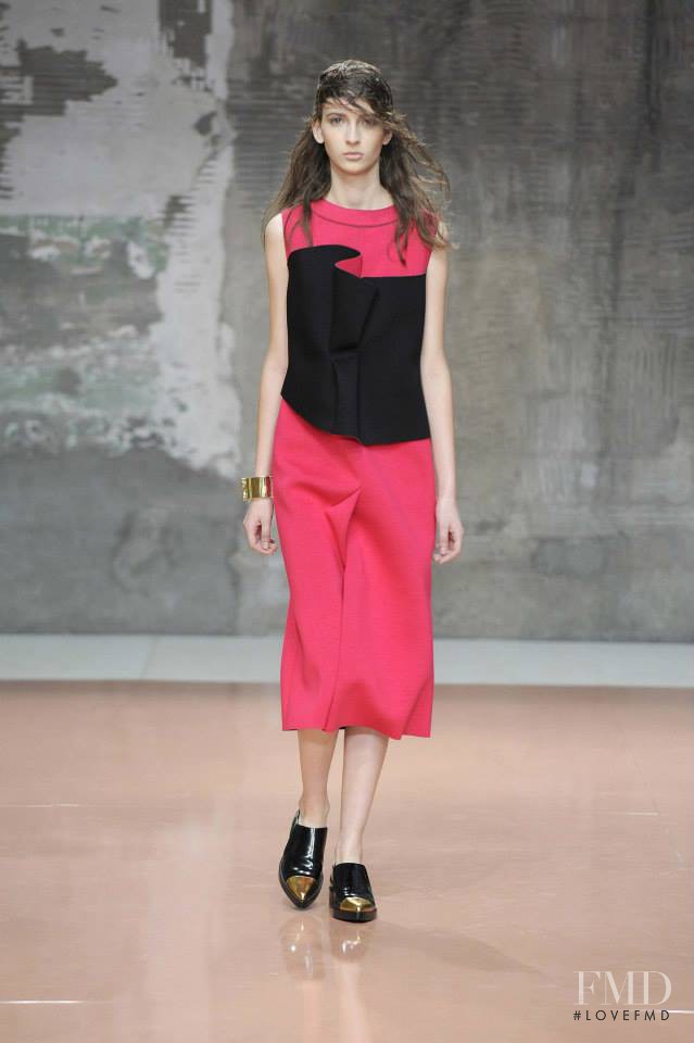 Waleska Gorczevski featured in  the Marni fashion show for Autumn/Winter 2014