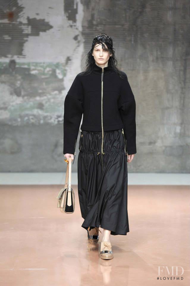 Katlin Aas featured in  the Marni fashion show for Autumn/Winter 2014