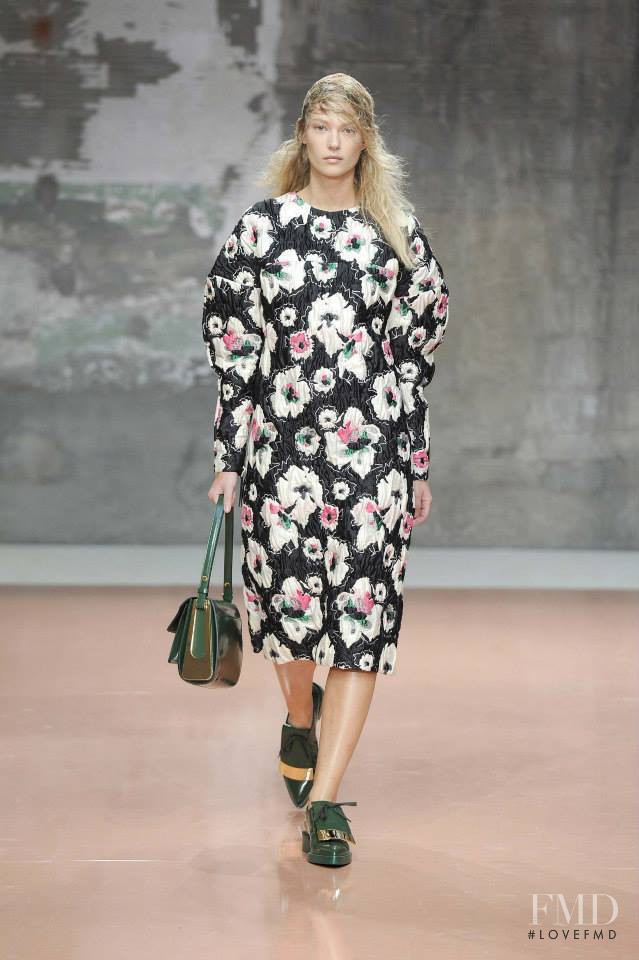 Johanna Jonsson featured in  the Marni fashion show for Autumn/Winter 2014