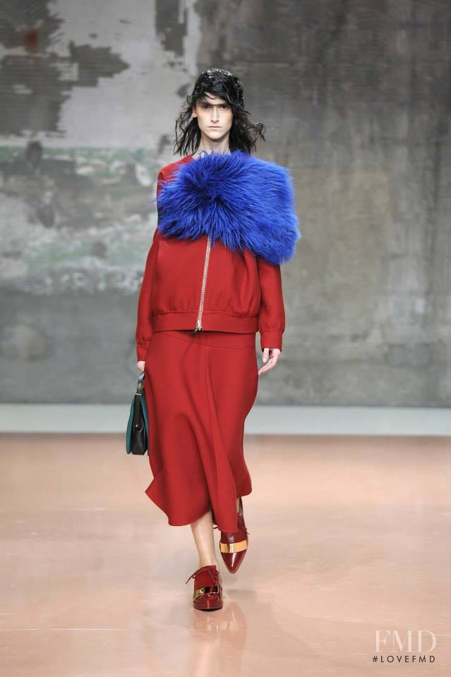 Daiane Conterato featured in  the Marni fashion show for Autumn/Winter 2014