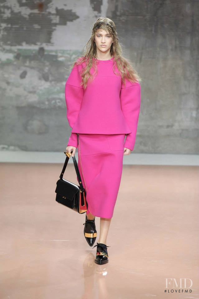 Paulina King featured in  the Marni fashion show for Autumn/Winter 2014